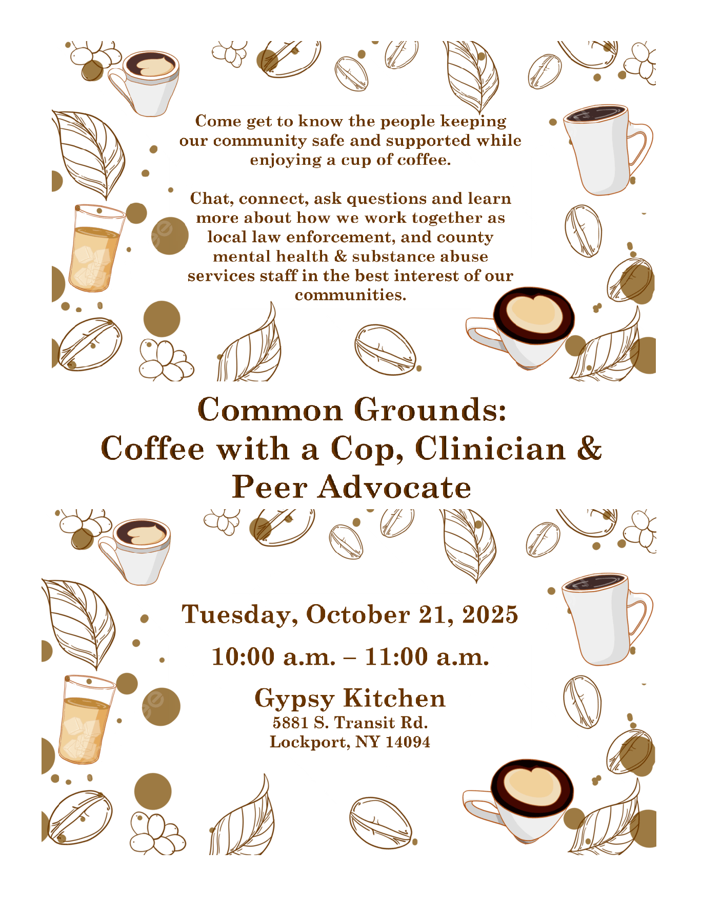 Common Grounds Coffee with a Cop Clinician Peer